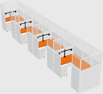 U-shaped cubicle