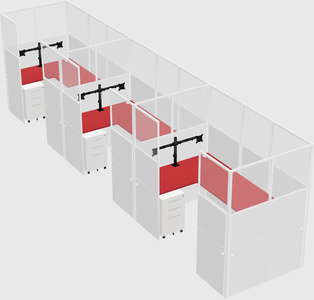 U-shaped cubicle