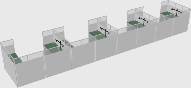 U-shaped cubicle