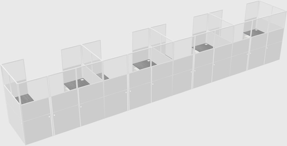 U-shaped cubicle