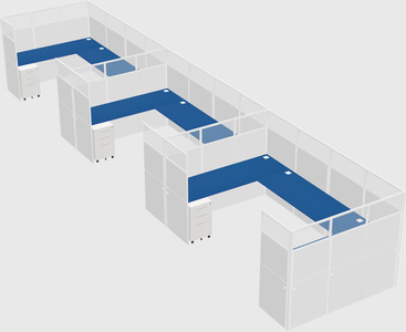 U-shaped cubicle