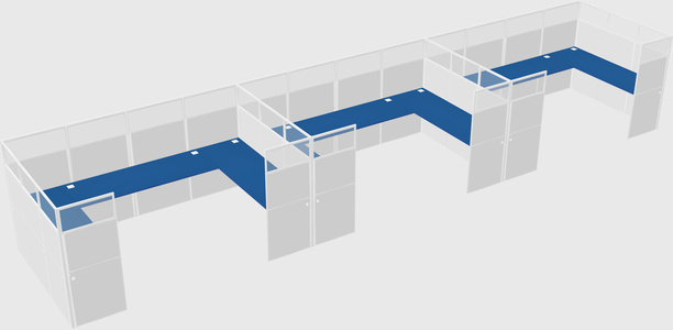 U-shaped cubicle