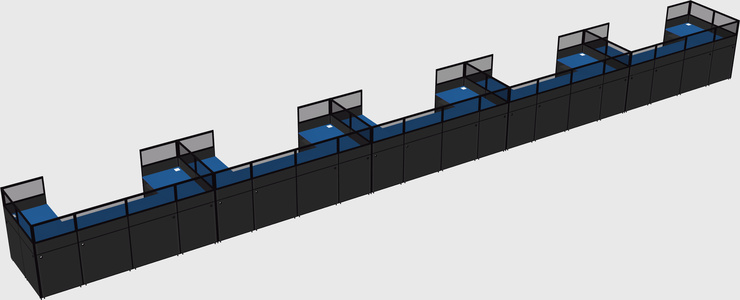 U-shaped cubicle