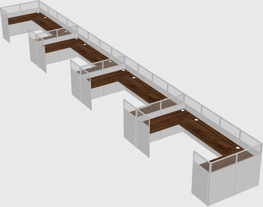 U-shaped cubicle