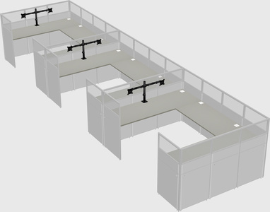 U-shaped cubicle