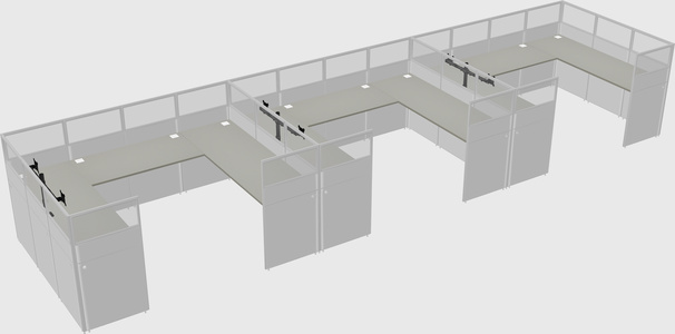U-shaped cubicle