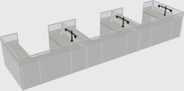 U-shaped cubicle