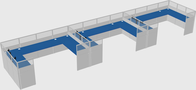 U-shaped cubicle