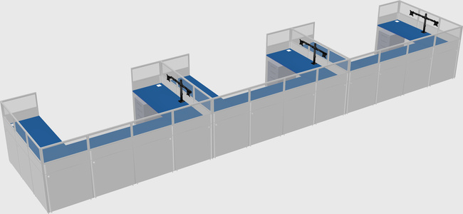 U-shaped cubicle
