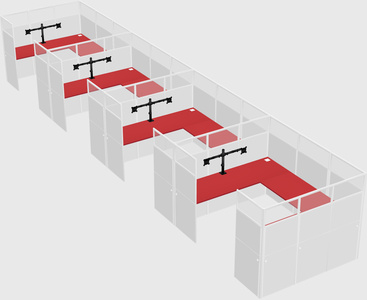 U-shaped cubicle