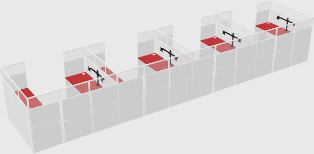 U-shaped cubicle