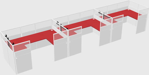 U-shaped cubicle