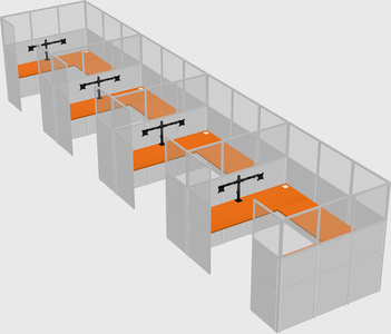 U-shaped cubicle