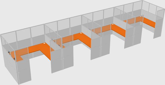 U-shaped cubicle