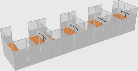 U-shaped cubicle