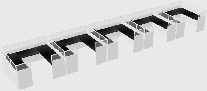 U-shaped cubicle
