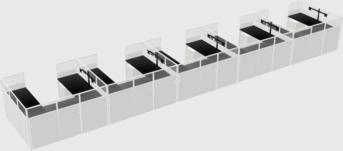 U-shaped cubicle