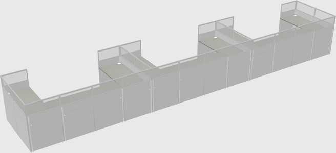 U-shaped cubicle