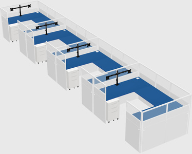 U-shaped cubicle
