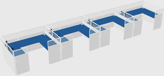 U-shaped cubicle