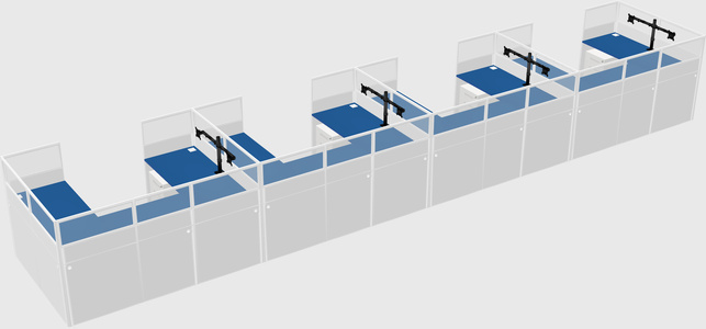 U-shaped cubicle