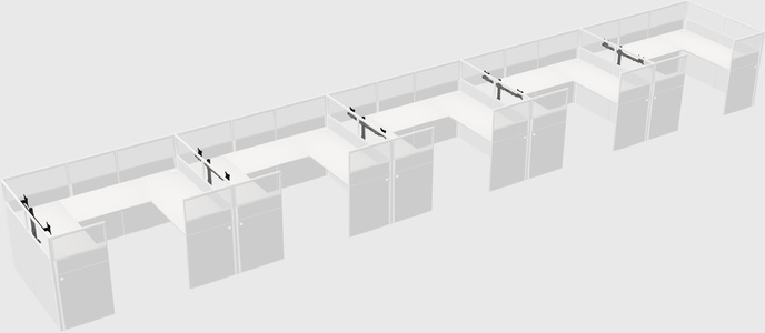 U-shaped cubicle