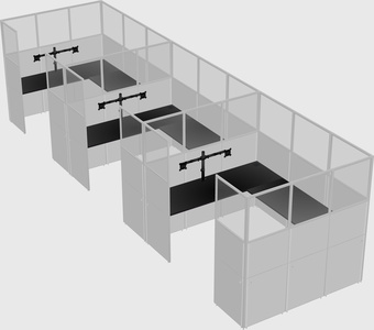 U-shaped cubicle