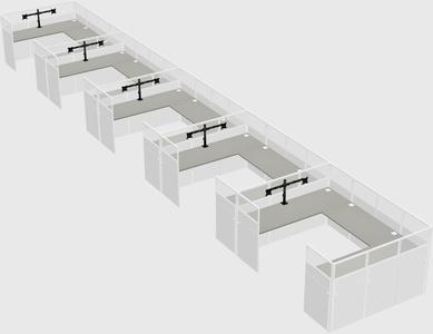 U-shaped cubicle