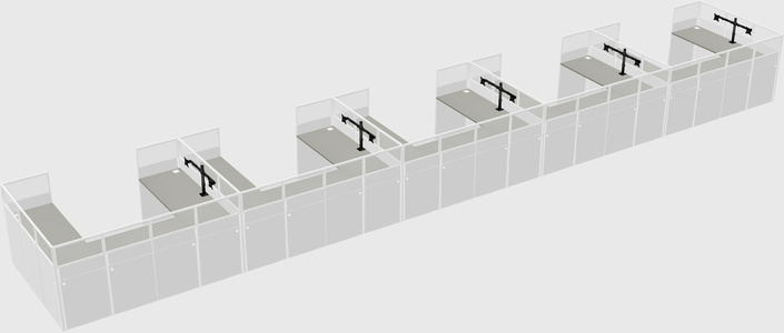 U-shaped cubicle