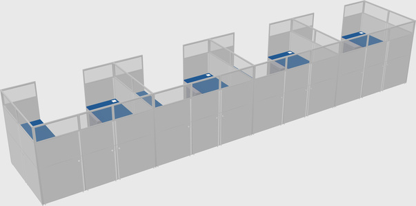 U-shaped cubicle