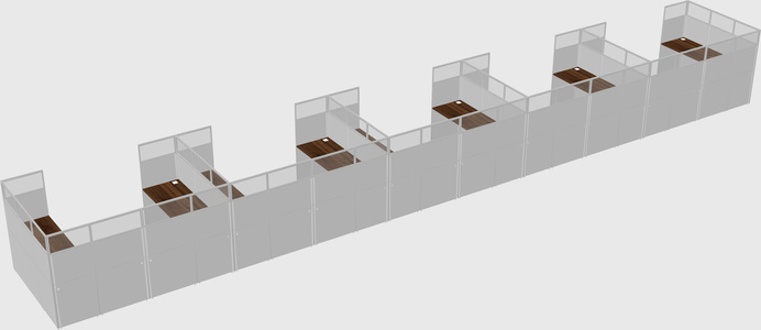 U-shaped cubicle
