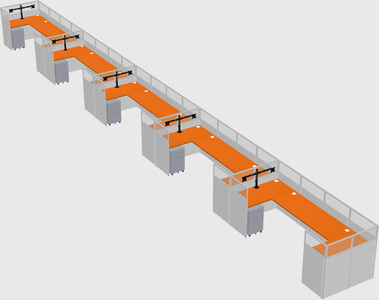 U-shaped cubicle