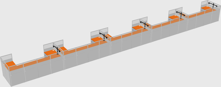 U-shaped cubicle
