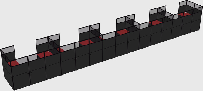 U-shaped cubicle
