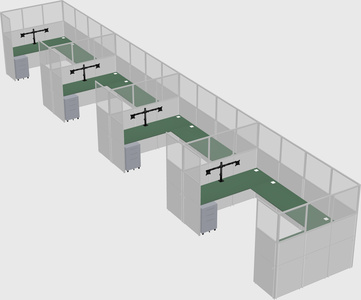 U-shaped cubicle