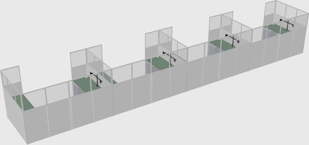 U-shaped cubicle
