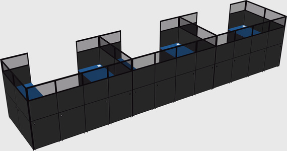 U-shaped cubicle