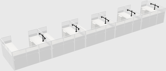 U-shaped cubicle