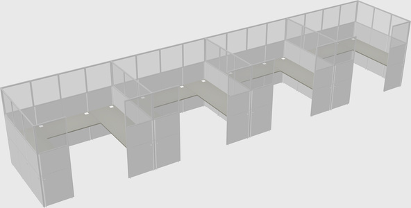 U-shaped cubicle
