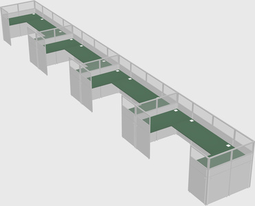 U-shaped cubicle