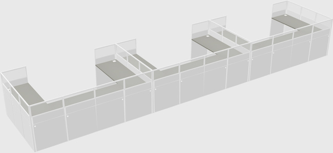 Cabine en u