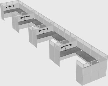 U-shaped cubicle