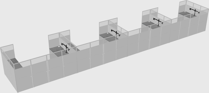 U-shaped cubicle