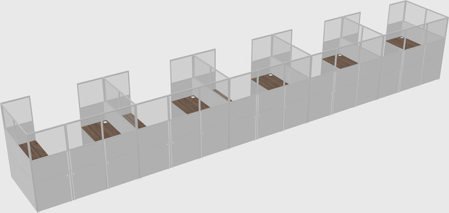 U-shaped cubicle