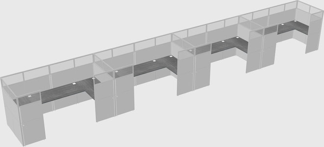 U-shaped cubicle