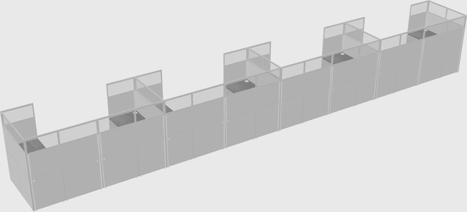 U-shaped cubicle