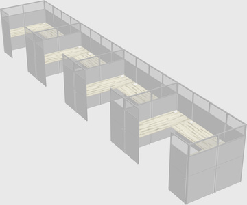 U-shaped cubicle