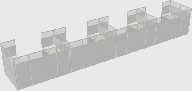 U-shaped cubicle