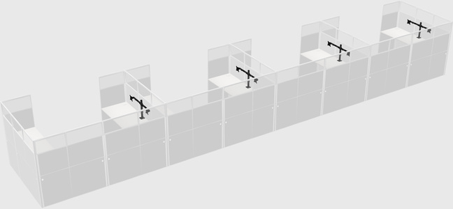 U-shaped cubicle