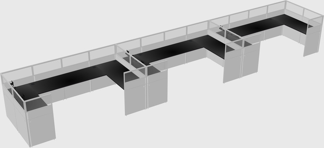 U-shaped cubicle
